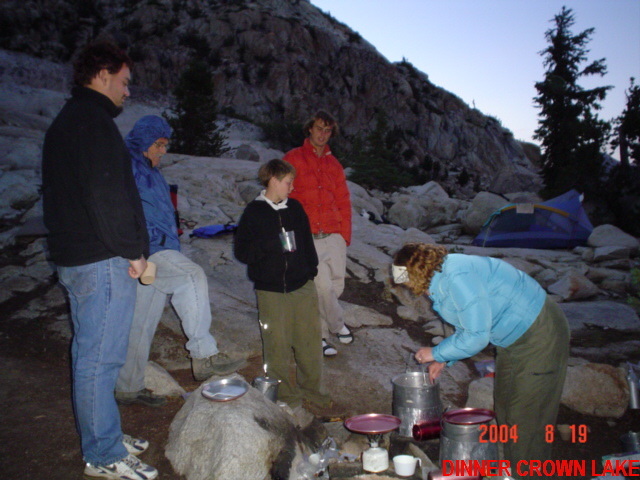 Dinner at Crown Lake Camp