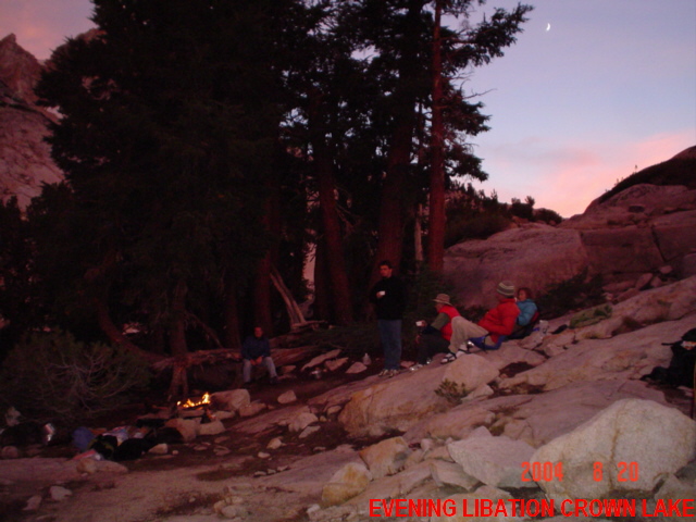 Evening at Crown Lake Camp