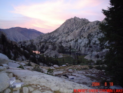 Sunset over Crown Lake